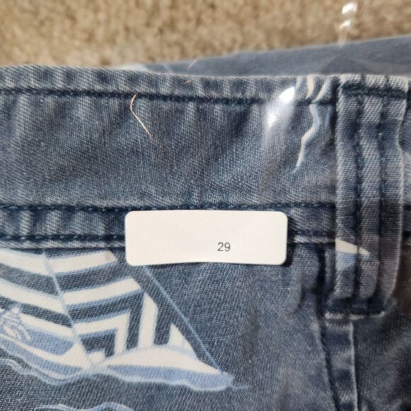 IZOD SALTWATER PRINTED SAILING BOATS SHORTS BLUE FADE MEN’S 34 #29 - Picture 7 of 7